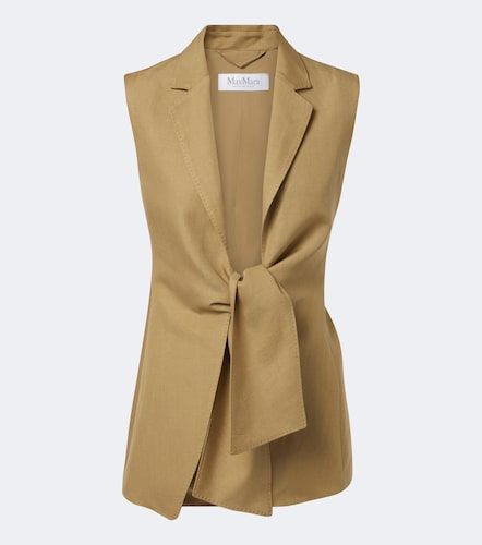 Chaleco de sarga de lino y seda - Max Mara - Modalova