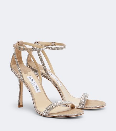 Moza crystal-embellished suede sandals - Jimmy Choo - Modalova