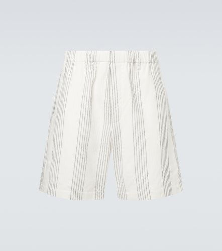 Textured Striped cotton Bermuda shorts - Commas - Modalova
