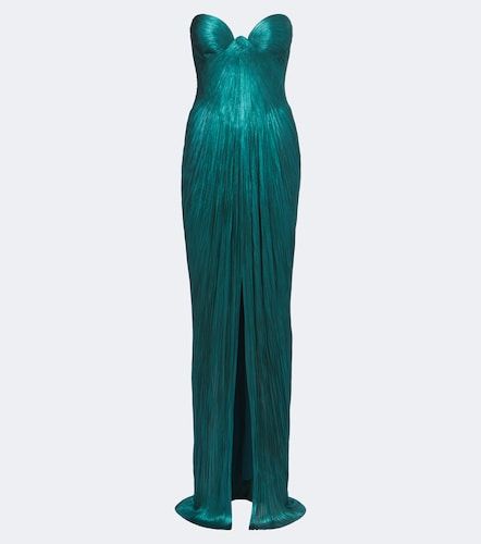Abito lungo bustier Nadira in seta plissé - Maria Lucia Hohan - Modalova