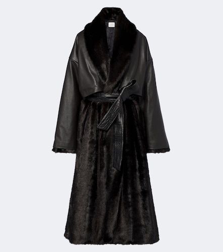 Magda Butrym Mantel mit Leder - Magda Butrym - Modalova