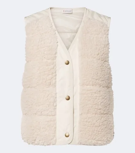 Teddy-trimmed technical vest - Moncler - Modalova
