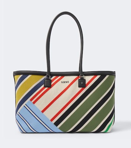 Shopper Verano Large in canvas a righe - Loewe - Modalova