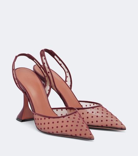 Holli point d'esprit slingback pumps - Amina Muaddi - Modalova