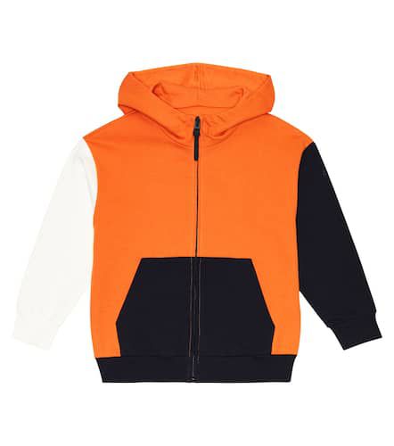 Colorblocked cotton zip-up hoodie - Il Gufo - Modalova