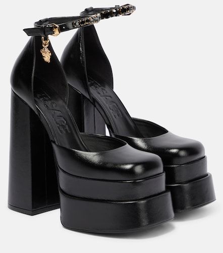 Medusa Aevitas leather platform pumps - Versace - Modalova