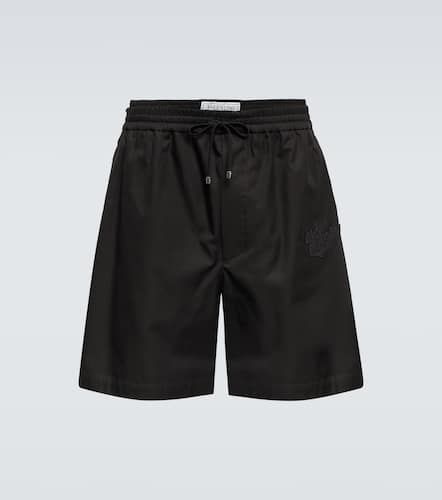 Valentino Logo cotton twill shorts - Valentino - Modalova