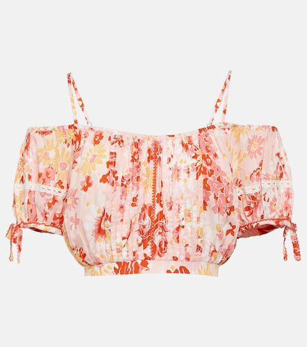 Bonny floral pleated crop top - Poupette St Barth - Modalova