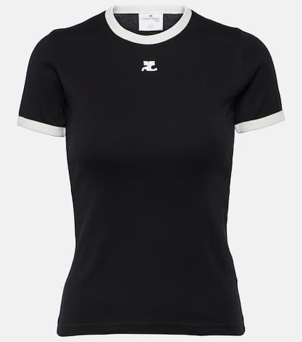 Courrèges Camiseta de jersey de algodón con logo - Courreges - Modalova