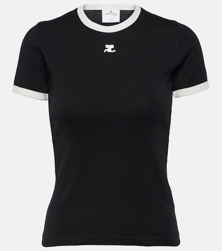 Courrèges Logo cotton jersey T-shirt - Courreges - Modalova