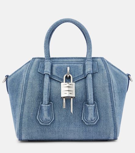 Antigona Lock Mini denim tote bag - Givenchy - Modalova