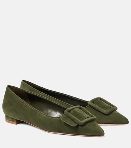 Maysalepumpflat suede ballet flats - Manolo Blahnik - Modalova