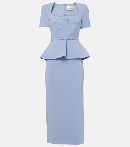 Peplum silk and wool-blend midi dress - Roland Mouret - Modalova