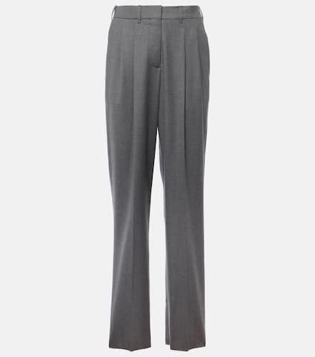 Wool flannel straight pants - Stella McCartney - Modalova