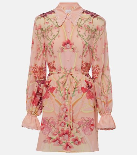 Embellished floral silk shirt dress - Camilla - Modalova