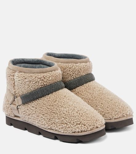 Stivali doposcì in shearling - Brunello Cucinelli - Modalova