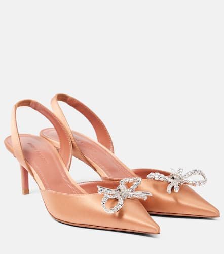 Rosie 60 satin slingback pumps - Amina Muaddi - Modalova