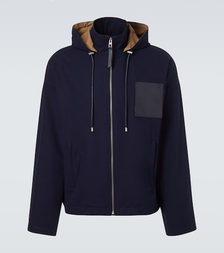 Chaqueta de sarga de algodón con capucha - Loewe - Modalova