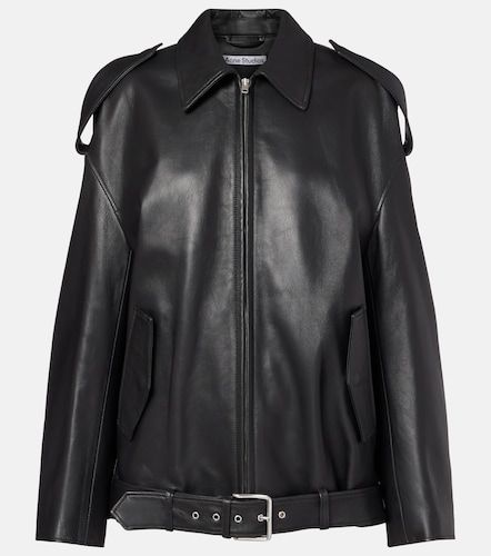 Chaqueta biker oversized de piel - Acne Studios - Modalova
