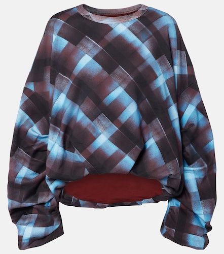 Checked cotton sweatshirt - Dries Van Noten - Modalova