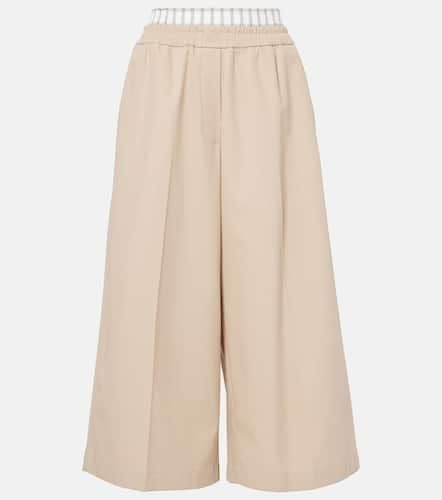 Cropped low-rise cotton wide-leg pants - Loewe - Modalova