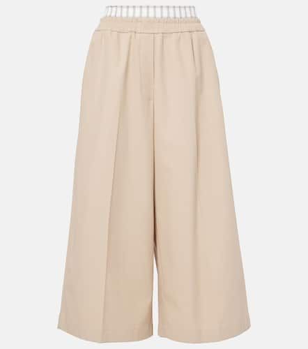 Pantalones anchos cropped de algodón - Loewe - Modalova