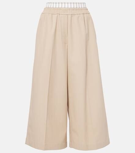 Weite Low-Rise Cropped-Hose aus Baumwolle - Loewe - Modalova