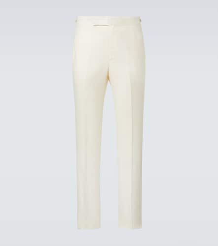 Pantalon de costume en laine, soie et lin - Gabriela Hearst - Modalova