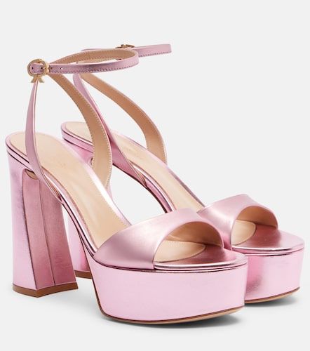 Nancy 110 leather platform sandals - Gianvito Rossi - Modalova