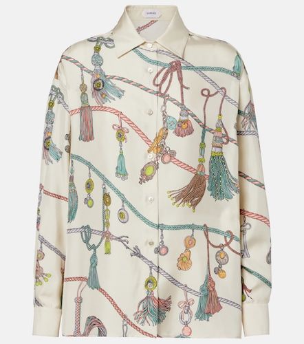 Camisa de sarga de seda estampada - Versace - Modalova