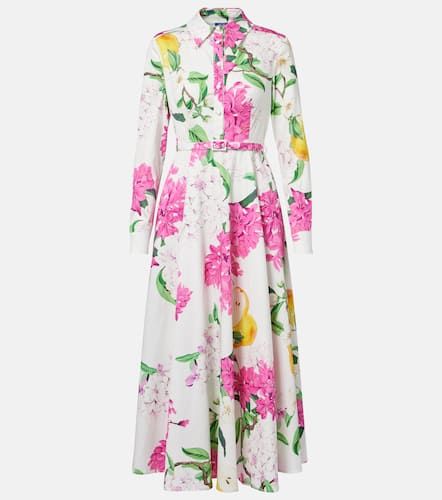 Zara belted printed cotton midi dress - Leo Lin - Modalova