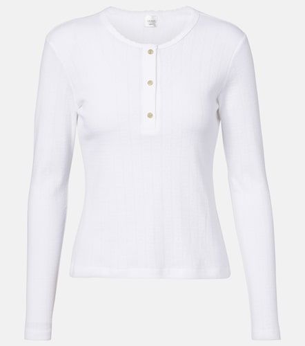 Camiseta con botones Pointelle de algodón - Leset - Modalova