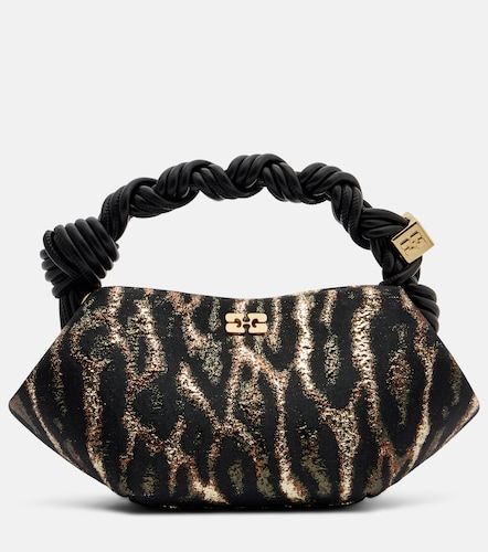 Bou Mini leopard-print cloque top-handle bag - Ganni - Modalova