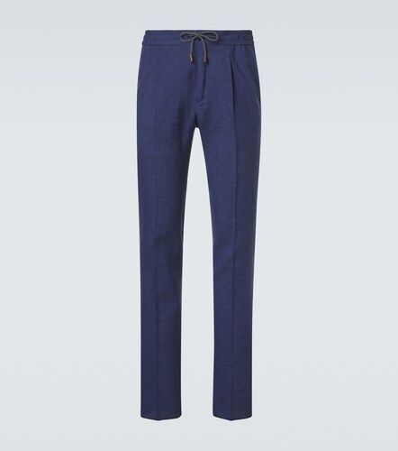 Pantaloni in lino, lana e seta - Incotex - Modalova