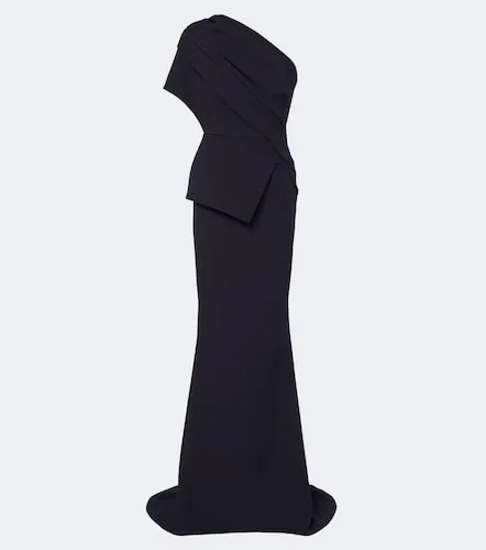 Safiyaa Elyna asymmetric crepe gown - Safiyaa - Modalova