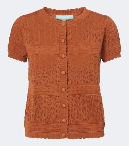 Polly pointelle cotton cardigan - Melissa Odabash - Modalova
