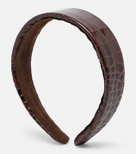 Cruz croc-effect leather headband - Jennifer Behr - Modalova