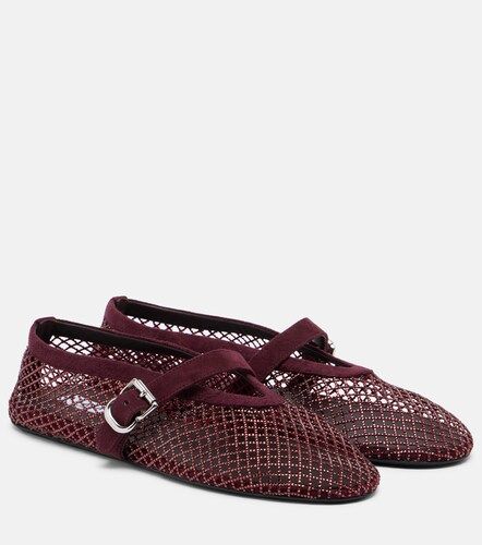 Embellished fishnet ballet flats - Alaia - Modalova