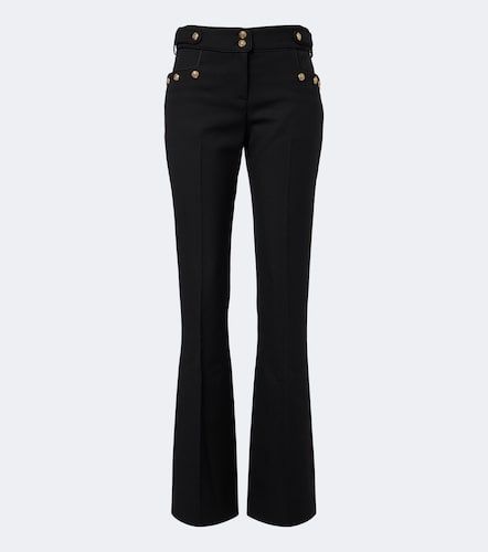Virgin wool gabardine straight pants - Balmain - Modalova