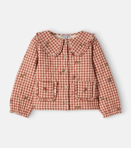 Chaqueta de algodón a cuadros floral bordada - Emile et Ida - Modalova