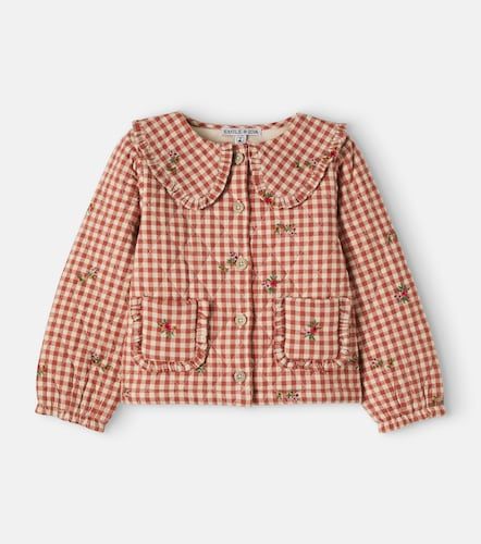 Chaqueta de algodón a cuadros floral bordada - Emile et Ida - Modalova