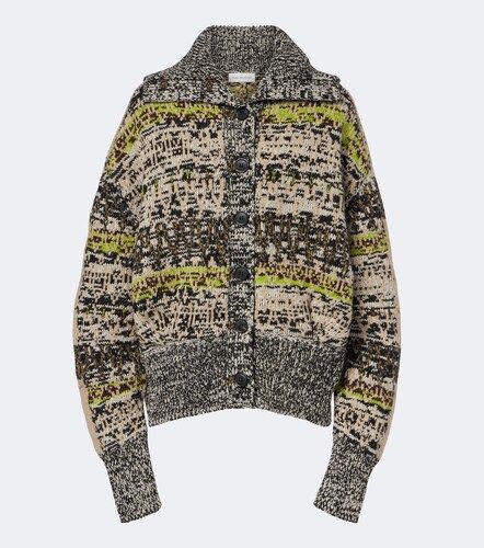 Oversized wool and cashmere jacquard cardigan - Dries Van Noten - Modalova