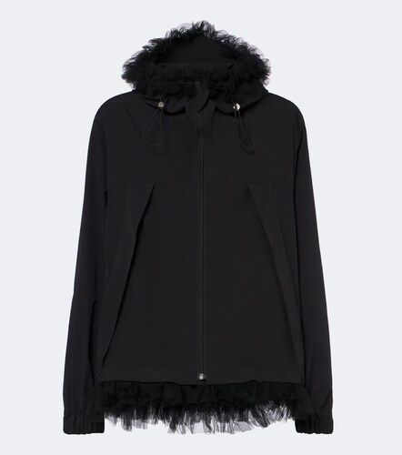 Tulle-trimmed technical jacket - Noir Kei Ninomiya - Modalova
