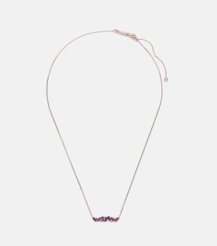 Frenesia Bar 14kt gold necklace with rhodolite and diamonds - Suzanne Kalan - Modalova