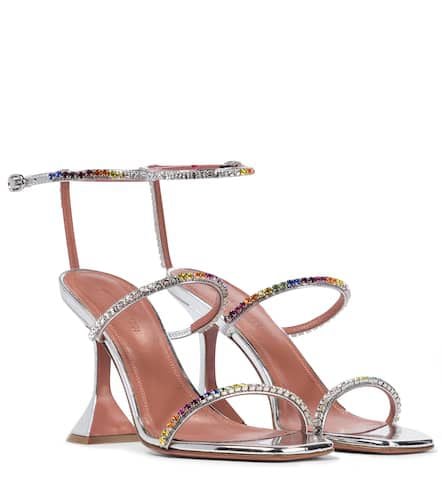 Gilda embellished leather sandals - Amina Muaddi - Modalova