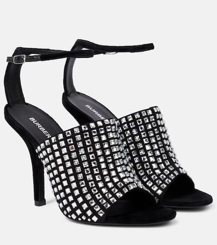 Crystal-embellished velvet sandals - Burberry - Modalova