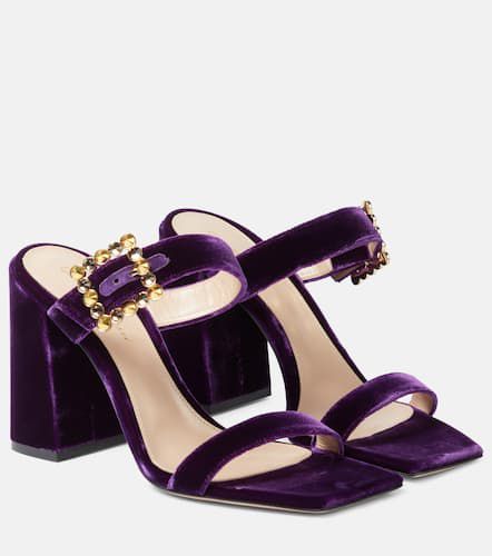 Wondy embellished velvet mules - Gianvito Rossi - Modalova