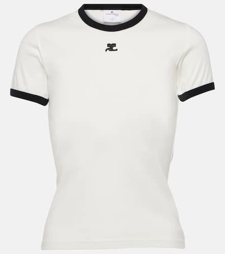 CourrÃ¨ges Logo cotton jersey T-shirt - Courreges - Modalova