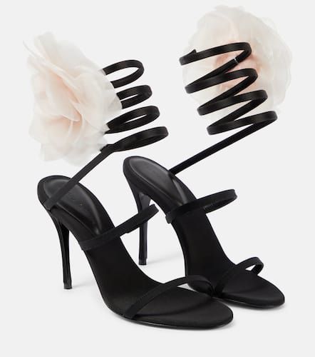 Floral-appliquÃ© satin sandals - Magda Butrym - Modalova