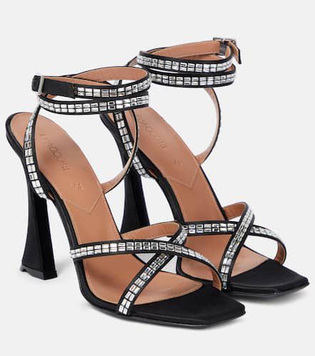 Carre embellished satin sandals - D'Accori - Modalova